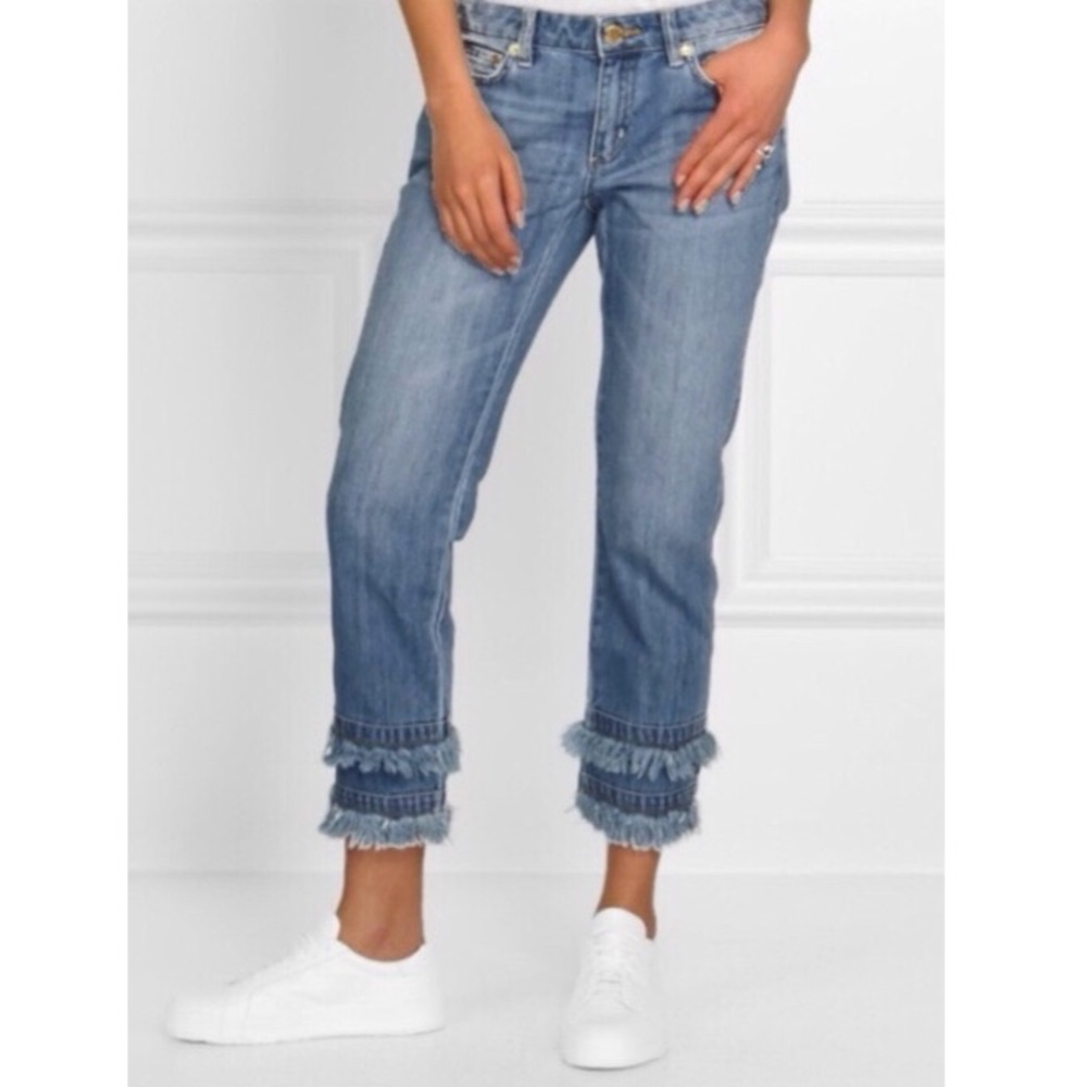 Michael Kors Double Fray Raw Hem Ankle Jeans 2